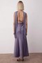 Women's V-Neck Sleeveless Satin Woven Shift Mold Maxi Dress Functional Durable Quality Stylish - 6