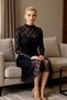Women's Mock Neck Long Sleeve Asymmetrical Fit Maxi Knitted Dress Durable - 4