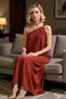 Women's Asymmetrical Neckline Sleeveless Straight Cut Maxi Aerobin Woven Dress Functional Durable Stylish - 4