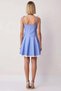 Women's Suspender Strapless Neckline Sleeveless Skater Fit Striped Mini Dress Functional Durable Stylish - 6
