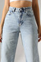 High Waist Straight Cut Light Blue Jeans - 7