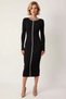 Women's Crew Neck Long Sleeve Bodycon Fit Midi Knitwear Dress Color Block Functional Comfortable - 5
