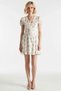 Women's V-Neck Short Sleeve Skater Fit Floral Woven Dress Good Quality - 5