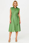 Women's Plus Size Shirt Collar Standard Sleeve Solid Pattern Woven Look Dress Aesthetic - 5