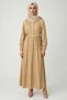 Women's Shirt Collar Standard Sleeve A-Line Fit Plain Pattern Woven Dress Functional Quality - 5