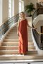 Women's Asymmetrical Neckline Sleeveless Straight Cut Maxi Aerobin Woven Dress Functional Durable Stylish - 3