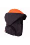 Unisex-Adult Hooded Backpack Black Neon Orange