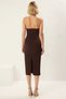Women's Sweetheart Neckline Thin Straps Sleeveless Bodycon Midi Dress Durable - 6