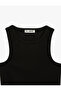 Slim Fit Crew Neck Corded Fabric Sleeveless Tank Top - 5