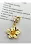 Flower Themed Bag Shoe Charm Gold Color - 3