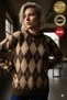 Women's Beige Brown Small Diamond Pattern Sweater Xs-S-M Size Compatible Standard Size Soft Knitwear - 3