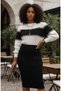 Women's Pocket Detail Skirt Sweater Knitwear Two-Piece Set - 3