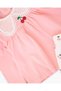 Baby Girl Cherry Printed Corded Fabric Tights and Blouse 6-9-12-18-24 Months Transitional Bottoms Top 2-Piece Girl Set - 5