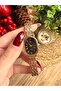 Oval Gold Inside Black Women's Wrist Watch - 6