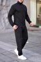 New Season Comfortable Fit Men's Black Tracksuit Set - 2