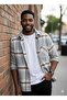 Single Pocket Detailed Plaid Textured Cashmere Cotton Winter Lumberjack Shirt - 3