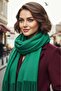 Women's Soft Textured Four Seasons Wearable Vegan Pashmina Shawl Scarf - 3