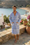 100% Cotton Tasseled Hooded Sultan Bath Sauna Pool Beach Women Men Unisex Peshtemal Bathrobe with Pockets - 2