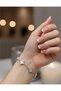 Women's Stainless Steel 4 Leaf Clover Bracelet Stylish Design - White