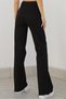 Women's Black High Waist Loose Leg Cotton Denim Jeans Pants Arv'099 - 3