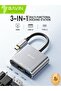 موزع OTG-55 ثلاثي الوظائف من النوع C إلى HDMI بدقة 4K مع نقل بيانات عالي السرعة - 2