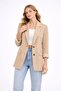 Women's Camel Blazer Jacket - 3