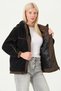 Women's coat velvet detailed women's plush coat - 7