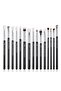 Eye Makeup Brushes Set Professional 15pcs Eyeshadow Blending Concealer Eyebrow Eyeliner Brush T177