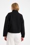 Women's Black Cashmere Zippered Pocket Classic Cut Jacket - 6