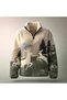 Half Zipper Mock Neck Landscape Patterned Sweatshirt - 3