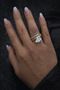 Adjustable Drop Stone Gold White Zircon Women's Ring - 2