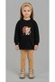 Cute Cat Tunic Sweatshirt & Corded Fabric Velvet Leggings and Headband 3-Piece Winter Set for Girls - 5