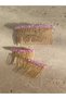 Lilac Engagement-Wedding-Ceremony Hair Accessory, Lilac Gold Comb Clip, Purple Comb Clip - 4