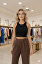 Women's Stretch Fabric Velcro Closure Wide Leg Palazzo Pants - 2
