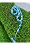 Natural Blue Apatite Prayer Tasbih Misbaha , 33 Beads, 10mm - 6