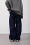 Shiny Studded Baggy Navy Blue Women's Jeans - 7