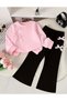 Girls Flared Leg Bow Set