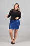 تنورة كبيرة الحجم مزينة بالترتر مقاس أزرق بلون الكوبالت - 7
