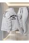 Men's Hooded Summer Printed Casual Tracksuit Set