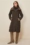 Fur Detailled Quilted Coat 90591 - 2