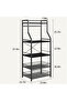 5-Tier Kitchen Storage Shelf, Standing Bakers Rack, 2 Large Wire Basket - 5