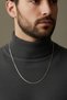 Steel Flat Snake Necklace - Long 60 cm 1 mm Silver Color |   Non-Tarnishing, Unisex, 2 Years Warranty - 2