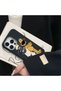 iPhone 16 Pro Compatible Black Leather Textured Silicone Protects Camera Shock-Absorbing Case Cartoon - 3