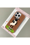 iPhone 15 Pro Compatible Brown Leather Textured Silicone Protects Camera Shock-Absorbing Case Cover - 3