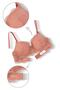 Anna 2736 Lace Low-Cut Bra and Panty Set - Unpadded Dusty Rose - 7