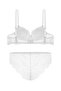 Anna 2736 Lace Low-Cut Bra and Panty Set - Unpadded Ecru - 2