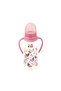 FEEDING BOTTLE WITH HANDLE 250ML WITH SILICON NIPPLE-Pink