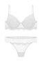 Anna 2736 Lace Low-Cut Bra and Panty Set - Unpadded Ecru