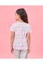 Girls White Floral Print T- Shirt - 3