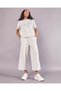 Senior Girls Grey Melange Scuba Wide Leg Pants - 5